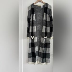 Charter Club Gray Plaid Sweater